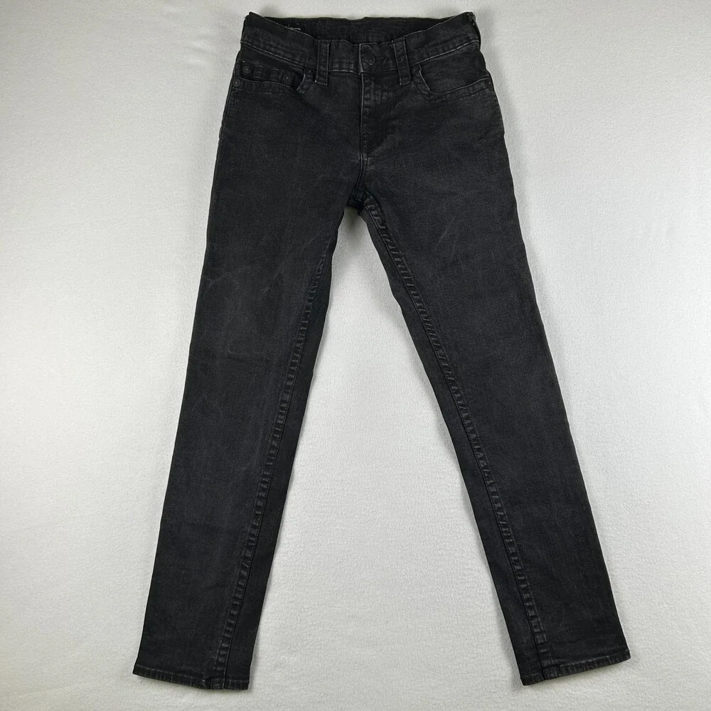 True Religion Geno Relaxed Slim Jeans Mens 29x30 Charcoal Gray Denim Tapered